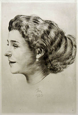 Richard Müller (1874-1954),eines von Müllers frühen Modellen (Frau Morawe),one
of Muellers early models (Ms. Morawe)